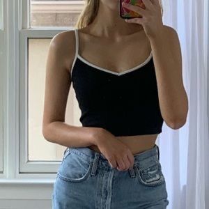 Popular 21  Black and White 90s Style Baby Crop Top.